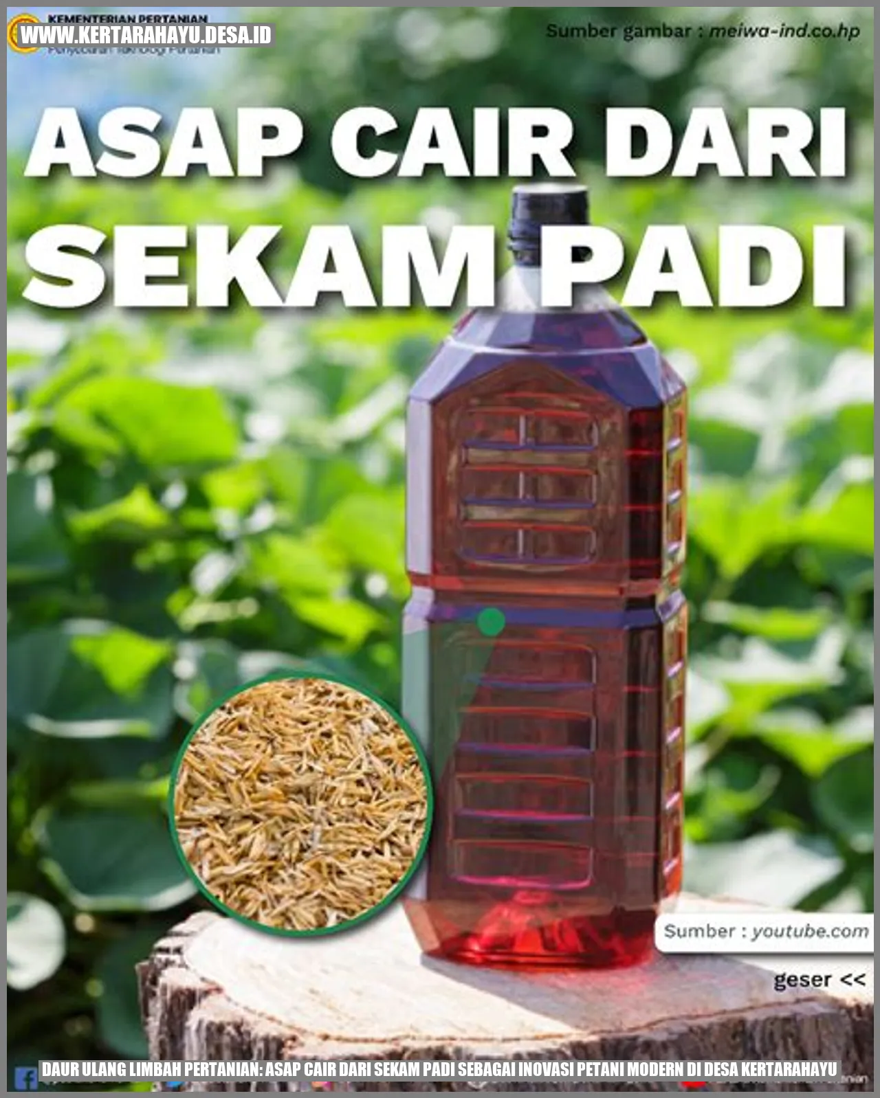 Daur Ulang Limbah Pertanian: Asap Cair dari Sekam Padi sebagai Inovasi Petani Modern di Desa Kertarahayu